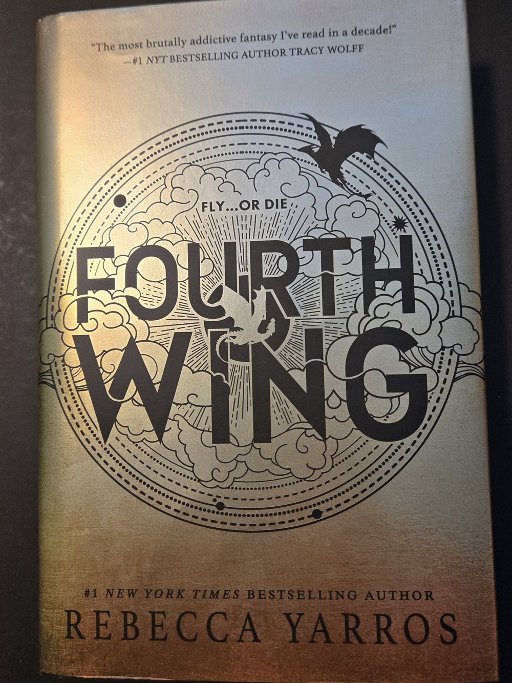Fourth Wing by Rebecca Yarros — Hardcover with Metallic Cover